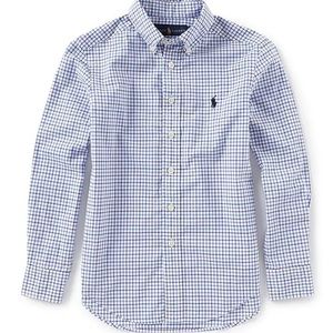 Polo Ralph Lauren Men’s Long Sleeve Blue Checkered Shirt